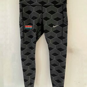 (Brand New) Nike Black and Gray Kenya Dri-Fit Leggings